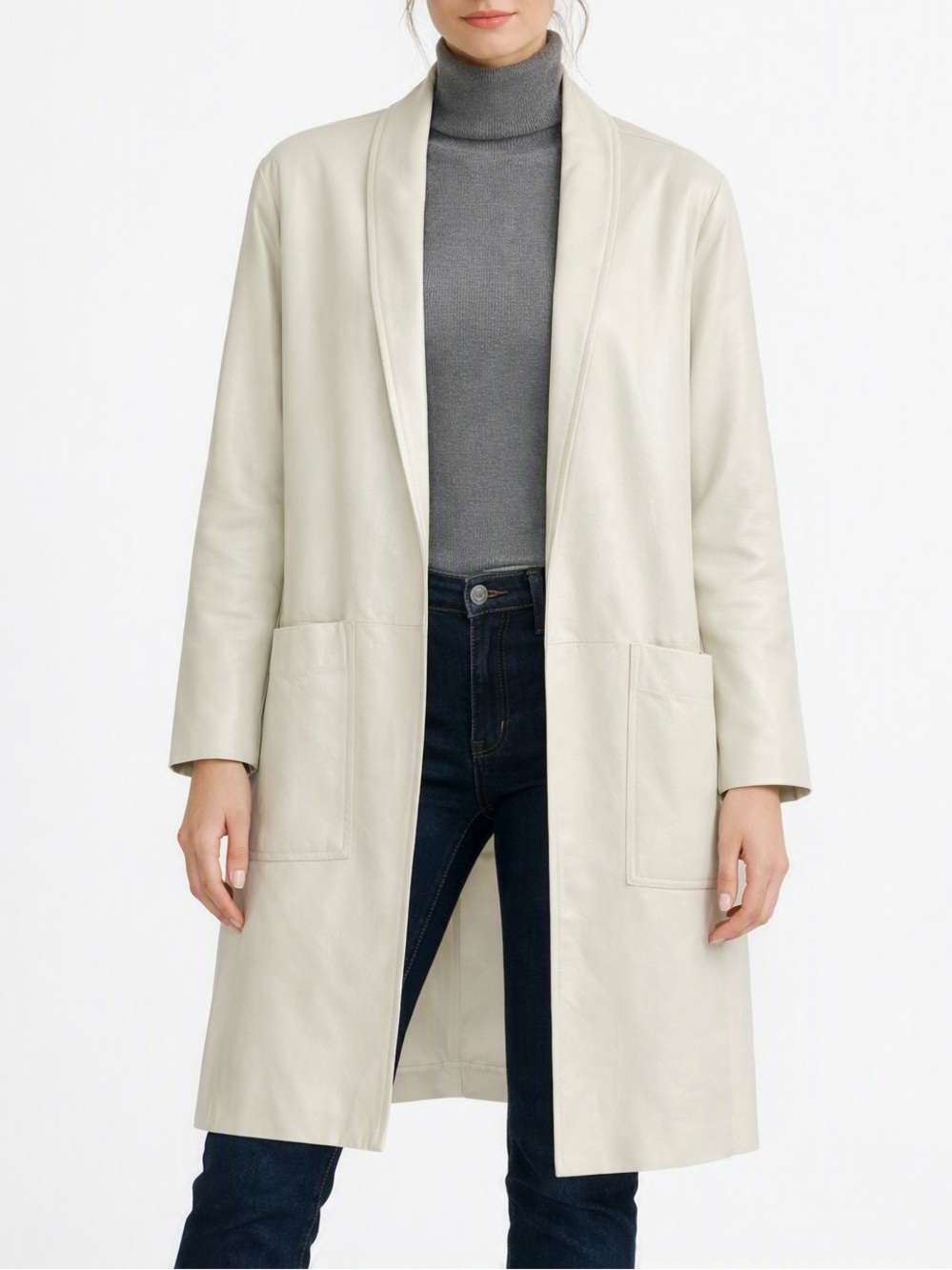 Vintage Leather Duster Coat